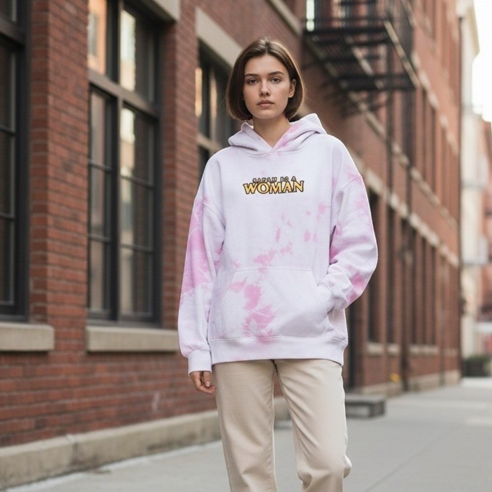 A**holes Live Forever Tie-Dye Pink & White Hoodie Sweatshirt - Graphic